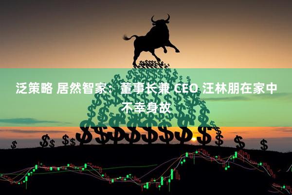 泛策略 居然智家：董事长兼 CEO 汪林朋在家中不幸身故